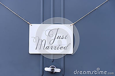 Just married Stock Photo