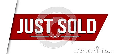 Just sold banner design Vector Illustration