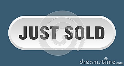 just sold button. rounded sign on white background Vector Illustration