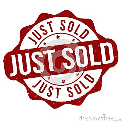 Just sold grunge rubber stamp Vector Illustration