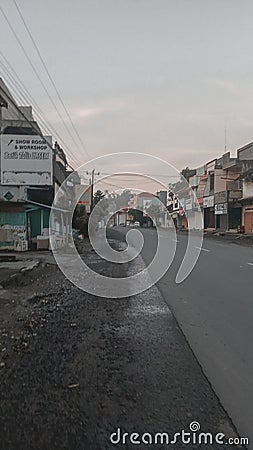 Just street in Lasem Editorial Stock Photo