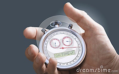 Just in time logistics or delivery time concept Stock Photo