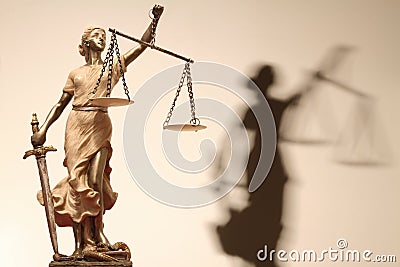 Justice is blind ( ... or maybe not ) Stock Photo