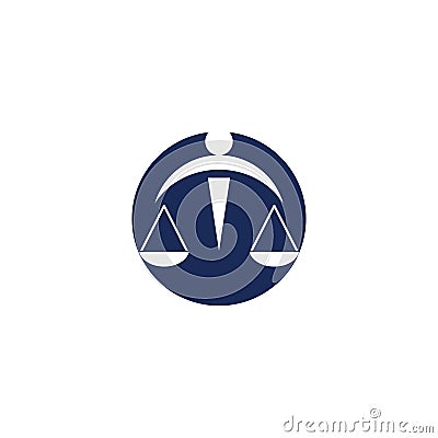 justice law Logo Template Vector Illustration