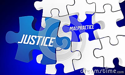 Justice for Malpractice Medical Lawsuit Attorney Case 3d Illustration Stock Photo