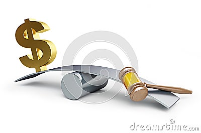 Justice or money Stock Photo