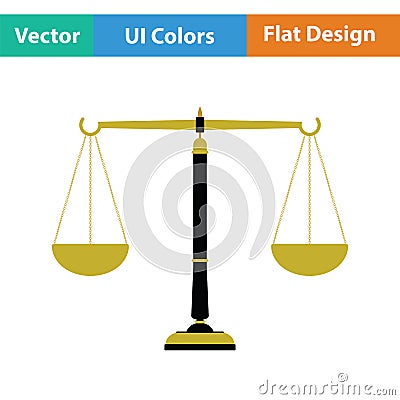 Justice scale icon Vector Illustration