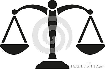 Justice Scale vector Vector Illustration