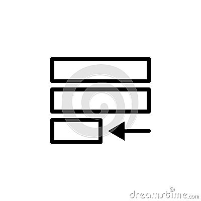 justify text icon. Can be used for web, logo, mobile app, UI, UX Stock Photo