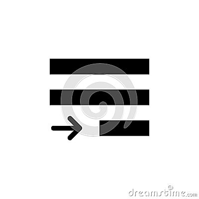 justify text icon. Simple glyph vector of text editor set icons for UI and UX, website or mobile application Stock Photo