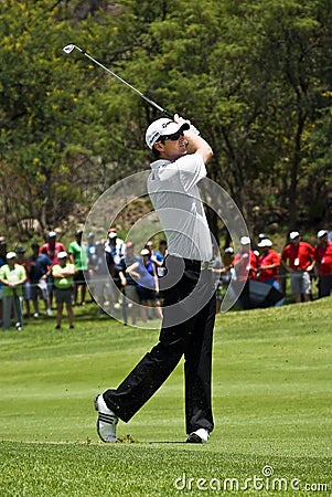 Justin Rose - Iron Shot Editorial Stock Photo