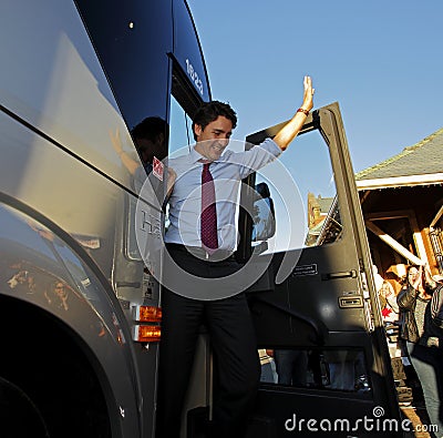 Justin Trudeau Waves Sussex Editorial Stock Photo
