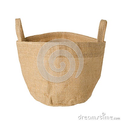 Jute bag on white background Stock Photo