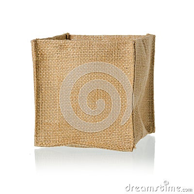 Jute bag on white background Stock Photo