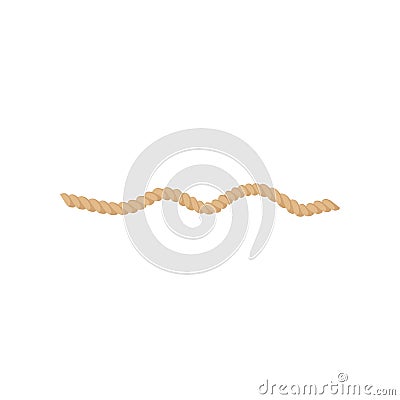 Jute or hemp twisted natural brown rope vector Illustration Vector Illustration