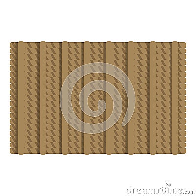 Jute icon cartoon vector. Natural knot Vector Illustration