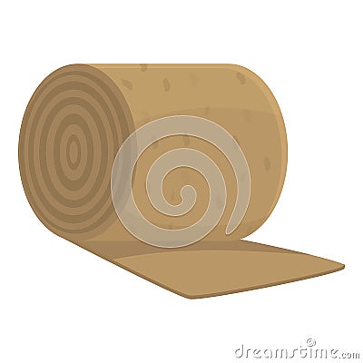 Jute roll icon cartoon vector. Knot cord Vector Illustration