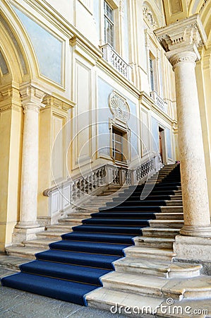 Juvarra's stairs in Palazzo Madama Editorial Stock Photo