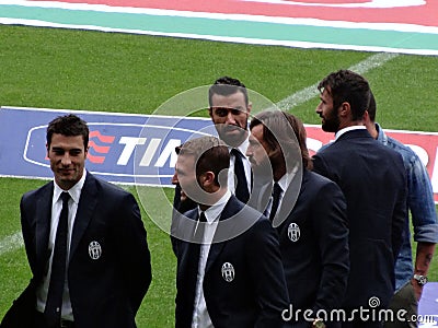 Juventus Players in Suits Editorial Stock Photo