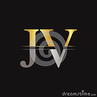 JV letter Type Logo Design vector Template. Abstract Letter JV logo Design Vector Illustration