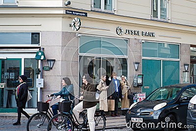 Jyske Bank AS is the third largest Danish bank in market share Editorial Stock Photo