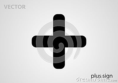Mathematical symbol icon plus sign, vector illustration Vector Illustration
