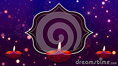 Beautiful Happy Diwali Greeting Card with Lamp and Rangoli Loop Background.  Festival of Lights, Stock Footage - Video of culture, festival: 230652212