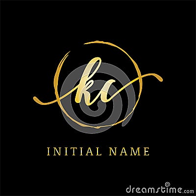 KC beauty logo inspiration, luxury logo design Vector Illustration