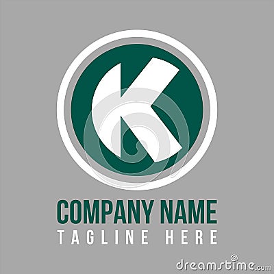 K conceptual typography letter mark logo design. K brand logo design. Vector Illustration