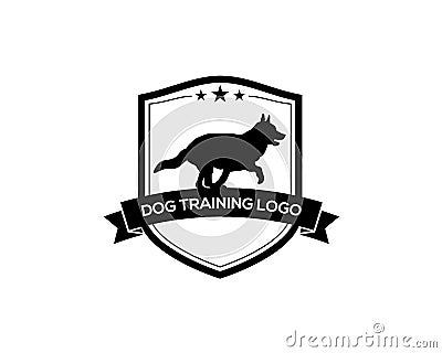 K9 dog training center logo Vector Illustration