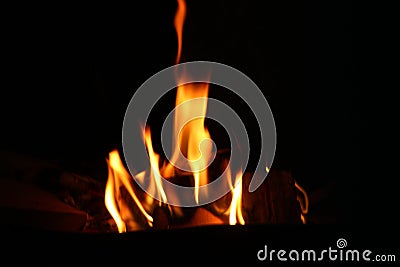 8k Fire Bonfire Camping Fire Background With black Background Orange and yellow flames Stock Photo
