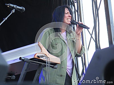 K Flay in concert at Cayuga Sound Festival Editorial Stock Photo