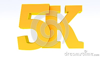 5k or 5000 followers thank you. Stock Photo