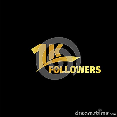 1K followers vector illustration. 1000 Vector Illustration