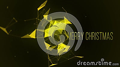 4k, fröhliche christmax abstrakte Dreiecksschleife aus Plexus, stock abbildung 4k, fröhliche christmax abstrakte Dreiecksschleife aus Plexus, stock abbildung