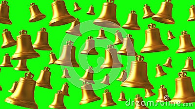 4K. Golden Ringing Bells on Green Screen. Loops Stock Video - Video of  loop, monastery: 174154749
