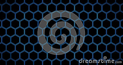 4k Hexagon Set of 3 Background Pattern Videos Animation in Blue Tones. Stock Photo