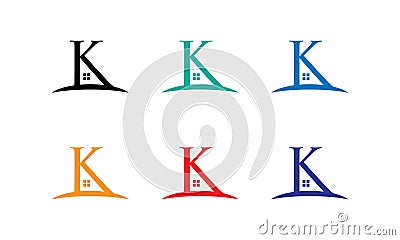 K House Logo Cartoon Illustration