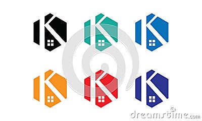 K House Logo Cartoon Illustration