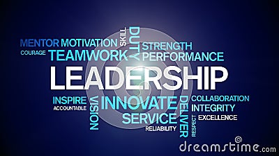 4k Leadership Animated Tag Word Cloud,Text Design Animation Typography.  Stock Footage - Video of excellence, design: 194830682