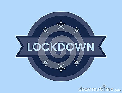 Lockdown Badge vector illustration, Lockdown Stamp Vector Illustration