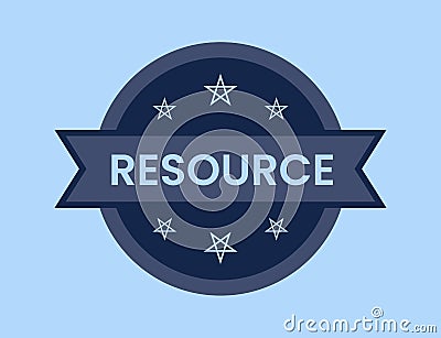 Resource Badge vector illustration, Resource Stamp Vector Illustration