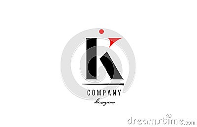 K letter alphabet design icon for company and business Vector Illustration