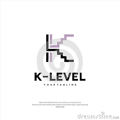 K Level logo Letter K Design Template Premium Creative Design Vector Illustration