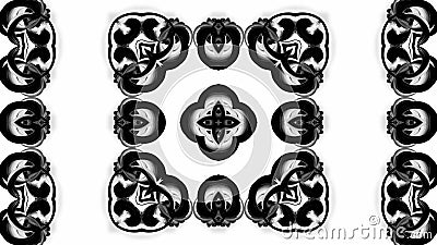 4k Loop-Animation mit schwarz-weißen Bändern wird verdreht und bildet komplexe Strukturen wie symmetrisches Ornament-Muster stock abbildung 4k Loop-Animation mit schwarz-weißen Bändern wird verdreht und bildet komplexe Strukturen wie symmetrisches Ornament-Muster stock abbildung