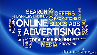 4k Online Advertising Animated Tag Word Cloud,Text Design Animation  Typography. Stock Footage - Video of deals, business: 187463120