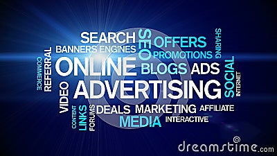 4k Online Advertising Animated Tag Word Cloud,Text Design Animation  Typography. Stock Footage - Video of cloud, marketing: 184701838