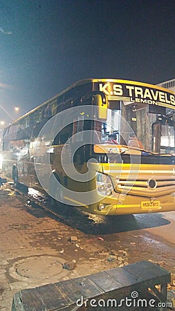 K.S Travles in india luxury buses Editorial Stock Photo