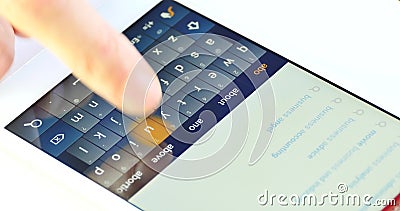 4k Smartphone Typing/texting,Finger Operating Touch Typing Email on