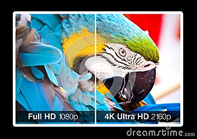 4K television display Stock Photo